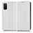 Funda de Cuero Cartera con Soporte Carcasa C03X para Samsung Galaxy M02s Blanco