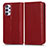 Funda de Cuero Cartera con Soporte Carcasa C03X para Samsung Galaxy M32 5G Rojo