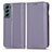 Funda de Cuero Cartera con Soporte Carcasa C03X para Samsung Galaxy S22 5G Morado