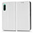 Funda de Cuero Cartera con Soporte Carcasa C03X para Sony Xperia 10 IV Blanco