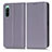 Funda de Cuero Cartera con Soporte Carcasa C03X para Sony Xperia 10 IV Morado