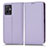 Funda de Cuero Cartera con Soporte Carcasa C03X para Vivo T1 5G India Morado