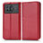 Funda de Cuero Cartera con Soporte Carcasa C03X para Vivo X Note Rojo