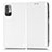 Funda de Cuero Cartera con Soporte Carcasa C03X para Xiaomi POCO M3 Pro 5G Blanco