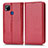 Funda de Cuero Cartera con Soporte Carcasa C03X para Xiaomi Redmi 9C Rojo