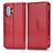 Funda de Cuero Cartera con Soporte Carcasa C03X para Xiaomi Redmi K40 Gaming 5G Rojo