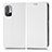 Funda de Cuero Cartera con Soporte Carcasa C03X para Xiaomi Redmi Note 10 JE 5G Blanco