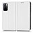 Funda de Cuero Cartera con Soporte Carcasa C03X para Xiaomi Redmi Note 11 5G Blanco