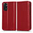 Funda de Cuero Cartera con Soporte Carcasa C03X para Xiaomi Redmi Note 11S 4G Rojo