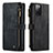 Funda de Cuero Cartera con Soporte Carcasa C05S para Samsung Galaxy S20 FE 4G Negro