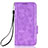 Funda de Cuero Cartera con Soporte Carcasa C05X para Samsung Galaxy Z Fold5 5G Morado