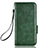 Funda de Cuero Cartera con Soporte Carcasa C05X para Samsung Galaxy Z Fold5 5G Verde