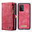 Funda de Cuero Cartera con Soporte Carcasa C06S para Samsung Galaxy A53 5G Rojo