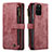 Funda de Cuero Cartera con Soporte Carcasa C07S para Samsung Galaxy S20 Plus 5G Rojo