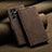 Funda de Cuero Cartera con Soporte Carcasa C10S para Samsung Galaxy S21 Ultra 5G Marron