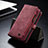 Funda de Cuero Cartera con Soporte Carcasa C11S para Samsung Galaxy S21 5G Rojo