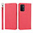 Funda de Cuero Cartera con Soporte Carcasa D01T para Oppo A93 5G Rojo