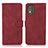 Funda de Cuero Cartera con Soporte Carcasa D01Y para Nokia C02 Rojo