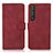 Funda de Cuero Cartera con Soporte Carcasa D01Y para Sony Xperia 1 III Rojo