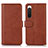 Funda de Cuero Cartera con Soporte Carcasa D01Y para Sony Xperia 10 IV SO-52C Marron