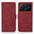 Funda de Cuero Cartera con Soporte Carcasa D01Y para Vivo X Note Rojo