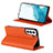 Funda de Cuero Cartera con Soporte Carcasa D02T para Samsung Galaxy S21 5G Naranja