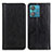 Funda de Cuero Cartera con Soporte Carcasa D03Y para Motorola Moto Edge 40 Neo 5G Negro