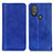 Funda de Cuero Cartera con Soporte Carcasa D03Y para Motorola Moto G Play Gen 2 Azul