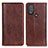 Funda de Cuero Cartera con Soporte Carcasa D03Y para Motorola Moto G Play Gen 2 Marron