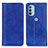 Funda de Cuero Cartera con Soporte Carcasa D03Y para Motorola Moto G31 Azul