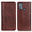 Funda de Cuero Cartera con Soporte Carcasa D03Y para Motorola Moto G50 Marron