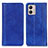 Funda de Cuero Cartera con Soporte Carcasa D03Y para Motorola Moto G53 5G Azul