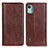 Funda de Cuero Cartera con Soporte Carcasa D03Y para Nokia C12 Plus Marron