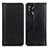 Funda de Cuero Cartera con Soporte Carcasa D03Y para Oppo F19 Negro