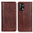 Funda de Cuero Cartera con Soporte Carcasa D03Y para Oppo F19s Marron