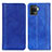 Funda de Cuero Cartera con Soporte Carcasa D03Y para Oppo Reno5 F Azul