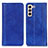 Funda de Cuero Cartera con Soporte Carcasa D03Y para Samsung Galaxy S21 Plus 5G Azul