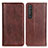 Funda de Cuero Cartera con Soporte Carcasa D03Y para Sony Xperia 1 III Marron