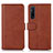 Funda de Cuero Cartera con Soporte Carcasa D03Y para Sony Xperia 1 V Marron