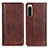 Funda de Cuero Cartera con Soporte Carcasa D03Y para Sony Xperia 5 IV Marron