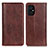 Funda de Cuero Cartera con Soporte Carcasa D03Y para Xiaomi Poco M5 4G Marron