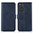 Funda de Cuero Cartera con Soporte Carcasa D03Y para Xiaomi Redmi Note 11 4G (2022) Azul