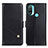 Funda de Cuero Cartera con Soporte Carcasa D04Y para Motorola Moto E30 Negro