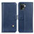 Funda de Cuero Cartera con Soporte Carcasa D04Y para Oppo Reno5 F Azul