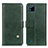 Funda de Cuero Cartera con Soporte Carcasa D04Y para Realme C20 Verde