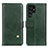 Funda de Cuero Cartera con Soporte Carcasa D04Y para Samsung Galaxy S23 Ultra 5G Verde