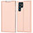 Funda de Cuero Cartera con Soporte Carcasa D05T para Samsung Galaxy S23 Ultra 5G Oro Rosa