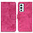 Funda de Cuero Cartera con Soporte Carcasa D05Y para OnePlus 9RT 5G Rosa Roja