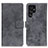 Funda de Cuero Cartera con Soporte Carcasa D05Y para Samsung Galaxy S21 Ultra 5G Gris