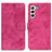 Funda de Cuero Cartera con Soporte Carcasa D05Y para Samsung Galaxy S22 Plus 5G Rosa Roja